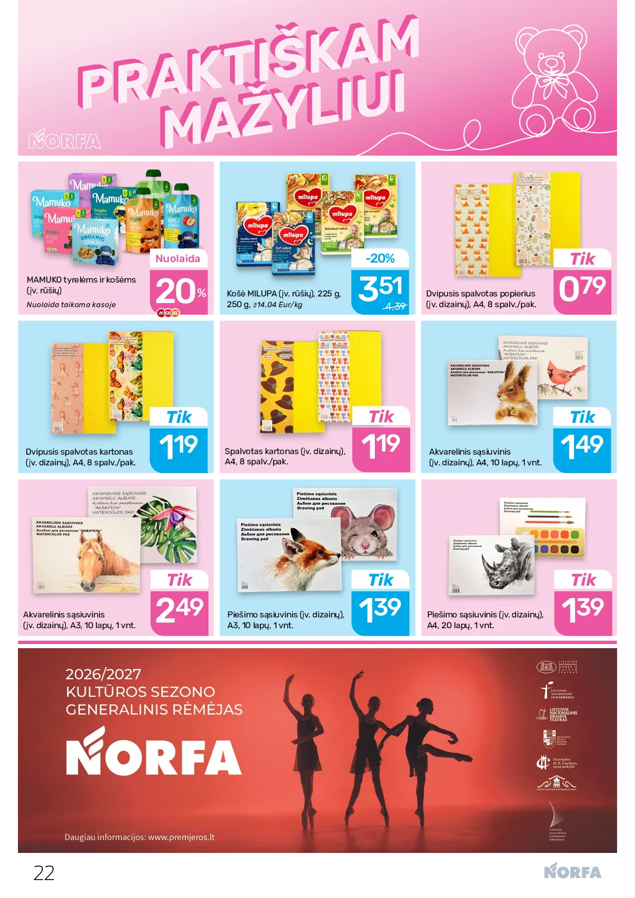 Norfa akcijos šią savaitę. Galioja nuo 2026-10-15 iki 2026-10-28 – 22 psl.