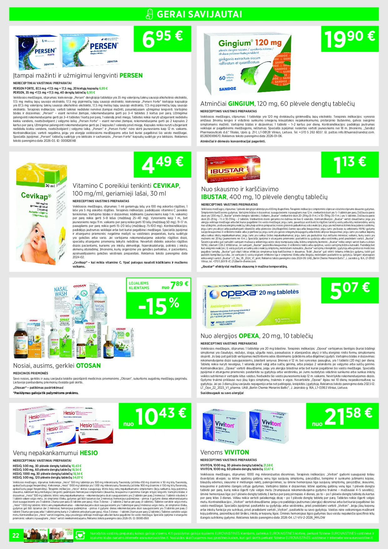 Eurovaistinė leidinys – 22 psl.