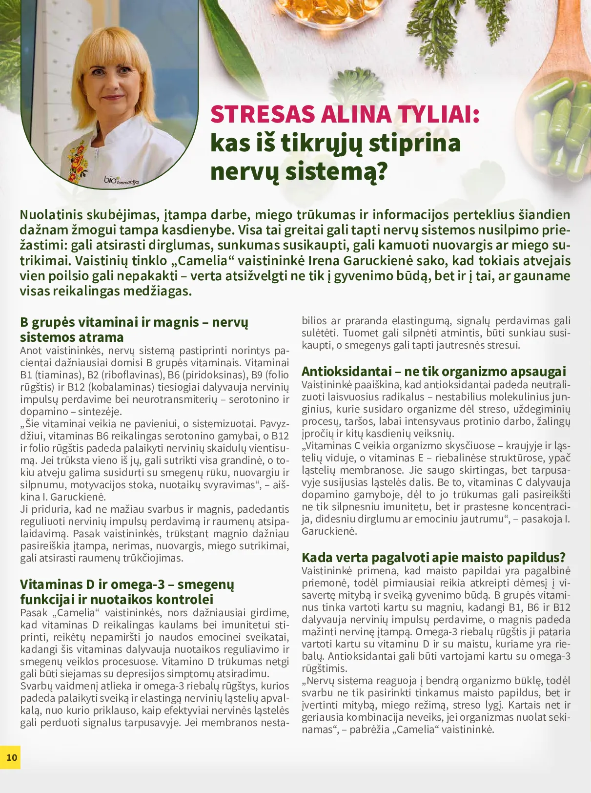 Camelia leidinys – 10 psl.