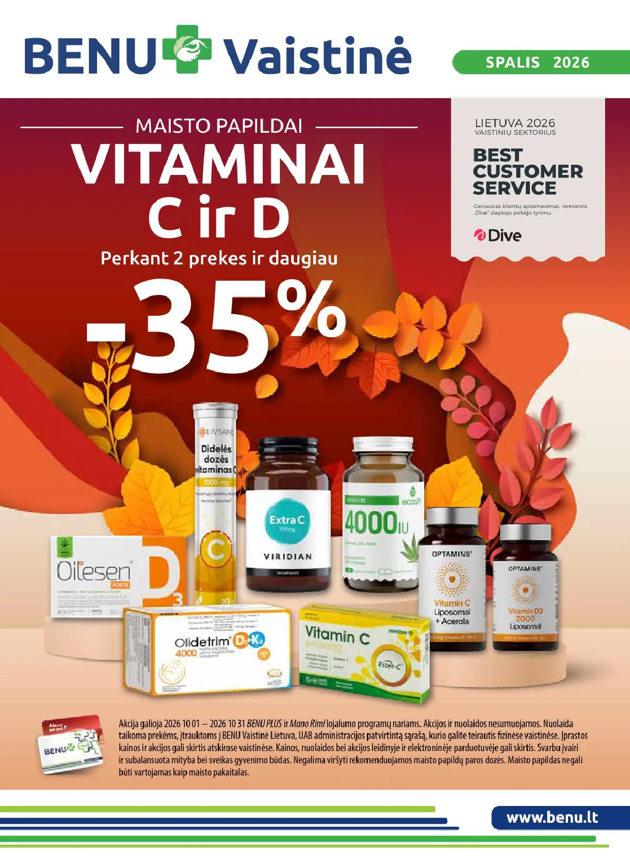 Benu leidinys – 1 psl.