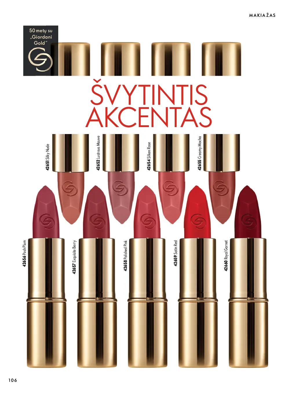 Oriflame akcijos šią savaitę. Galioja nuo 2026-10-07 iki 2026-11-17 – 106 psl.