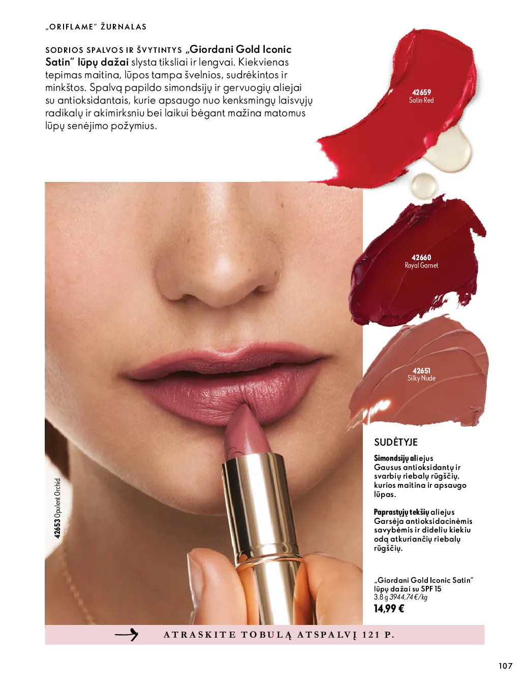 Oriflame akcijos šią savaitę. Galioja nuo 2026-10-07 iki 2026-11-17 – 107 psl.