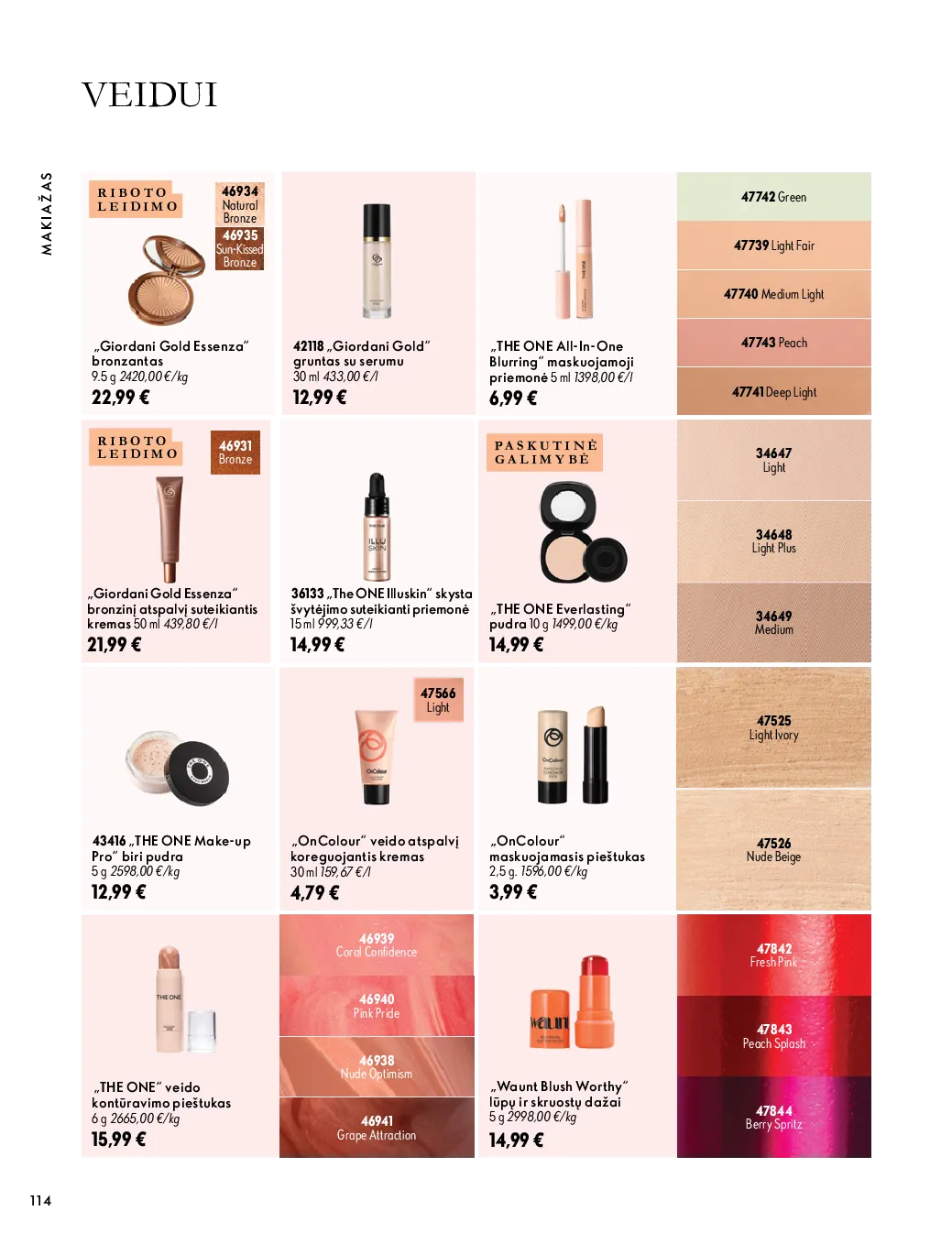 Oriflame akcijos šią savaitę. Galioja nuo 2026-10-07 iki 2026-11-17 – 114 psl.