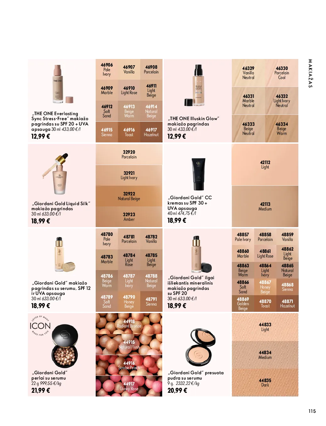 Oriflame akcijos šią savaitę. Galioja nuo 2026-10-07 iki 2026-11-17 – 115 psl.