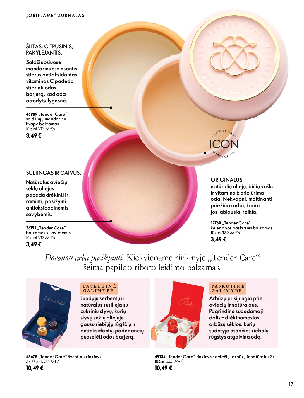 Oriflame akcijos šią savaitę. Galioja nuo 2026-10-07 iki 2026-11-17 – 17 psl.