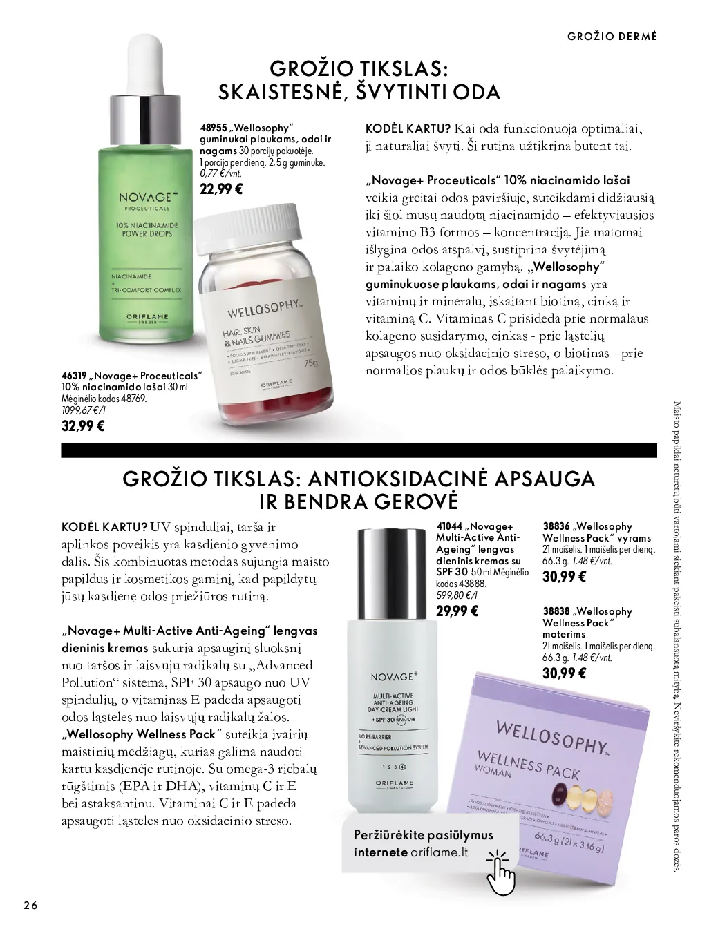 Oriflame akcijos šią savaitę. Galioja nuo 2026-10-07 iki 2026-11-17 – 26 psl.