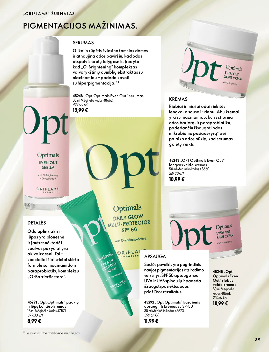 Oriflame akcijos šią savaitę. Galioja nuo 2026-10-07 iki 2026-11-17 – 39 psl.