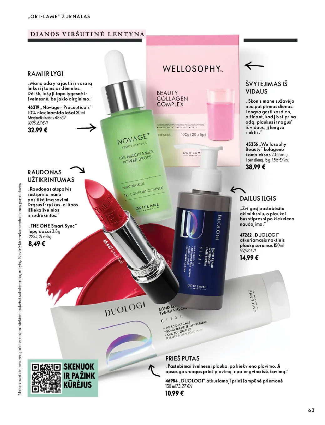 Oriflame akcijos šią savaitę. Galioja nuo 2026-10-07 iki 2026-11-17 – 63 psl.
