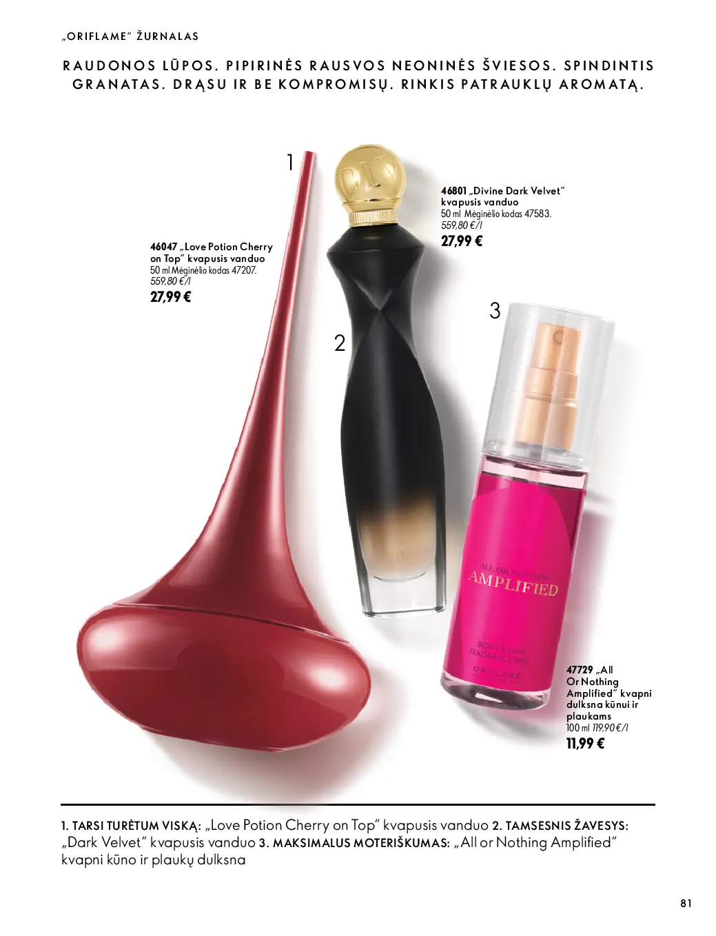 Oriflame akcijos šią savaitę. Galioja nuo 2026-10-07 iki 2026-11-17 – 81 psl.