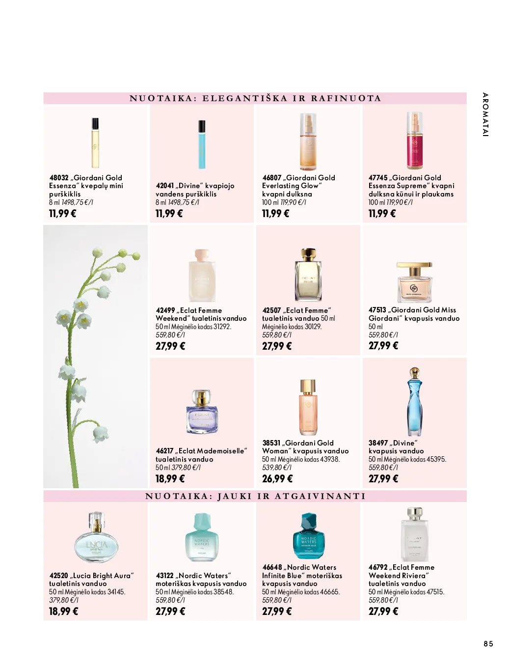 Oriflame akcijos šią savaitę. Galioja nuo 2026-10-07 iki 2026-11-17 – 85 psl.