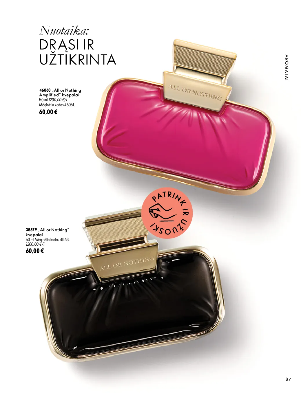 Oriflame akcijos šią savaitę. Galioja nuo 2026-10-07 iki 2026-11-17 – 87 psl.