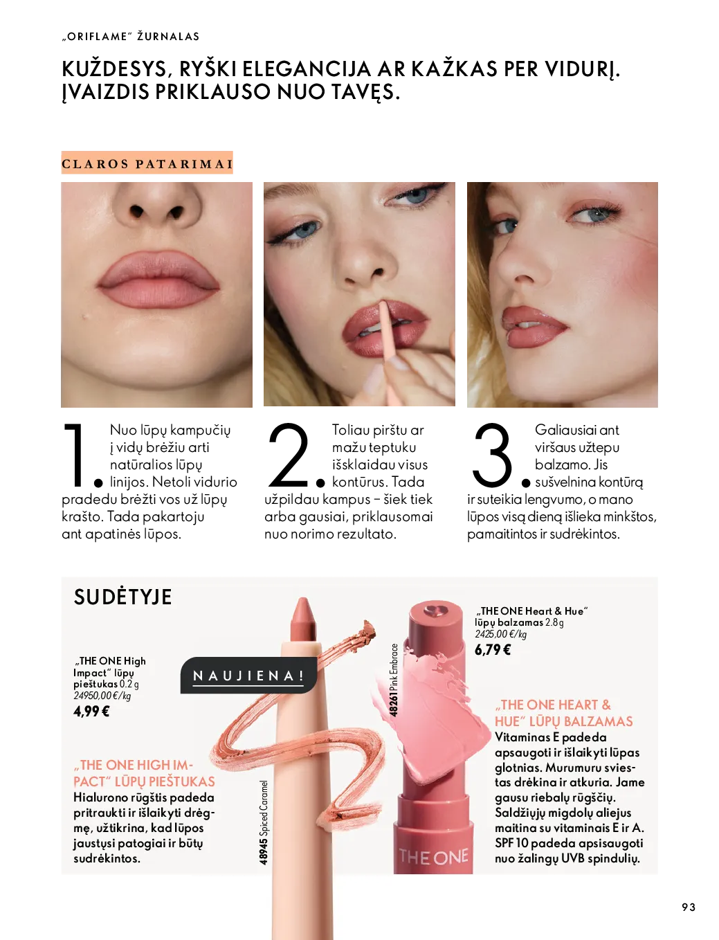 Oriflame akcijos šią savaitę. Galioja nuo 2026-10-07 iki 2026-11-17 – 93 psl.